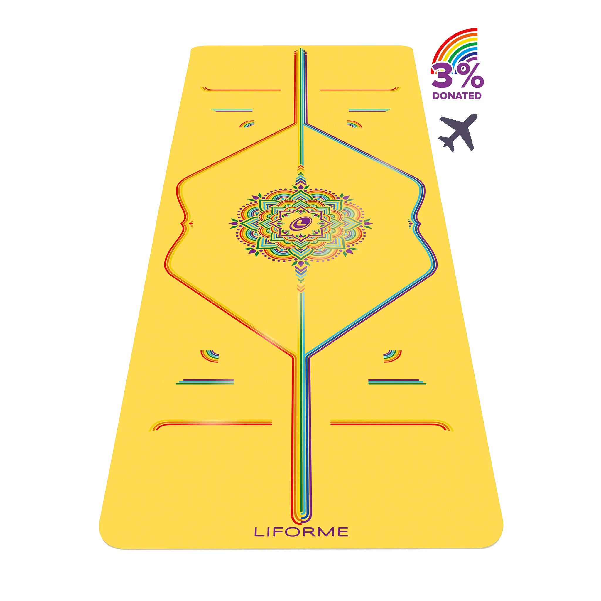Liforme Rainbow Travel Yoga Mat - Image 4