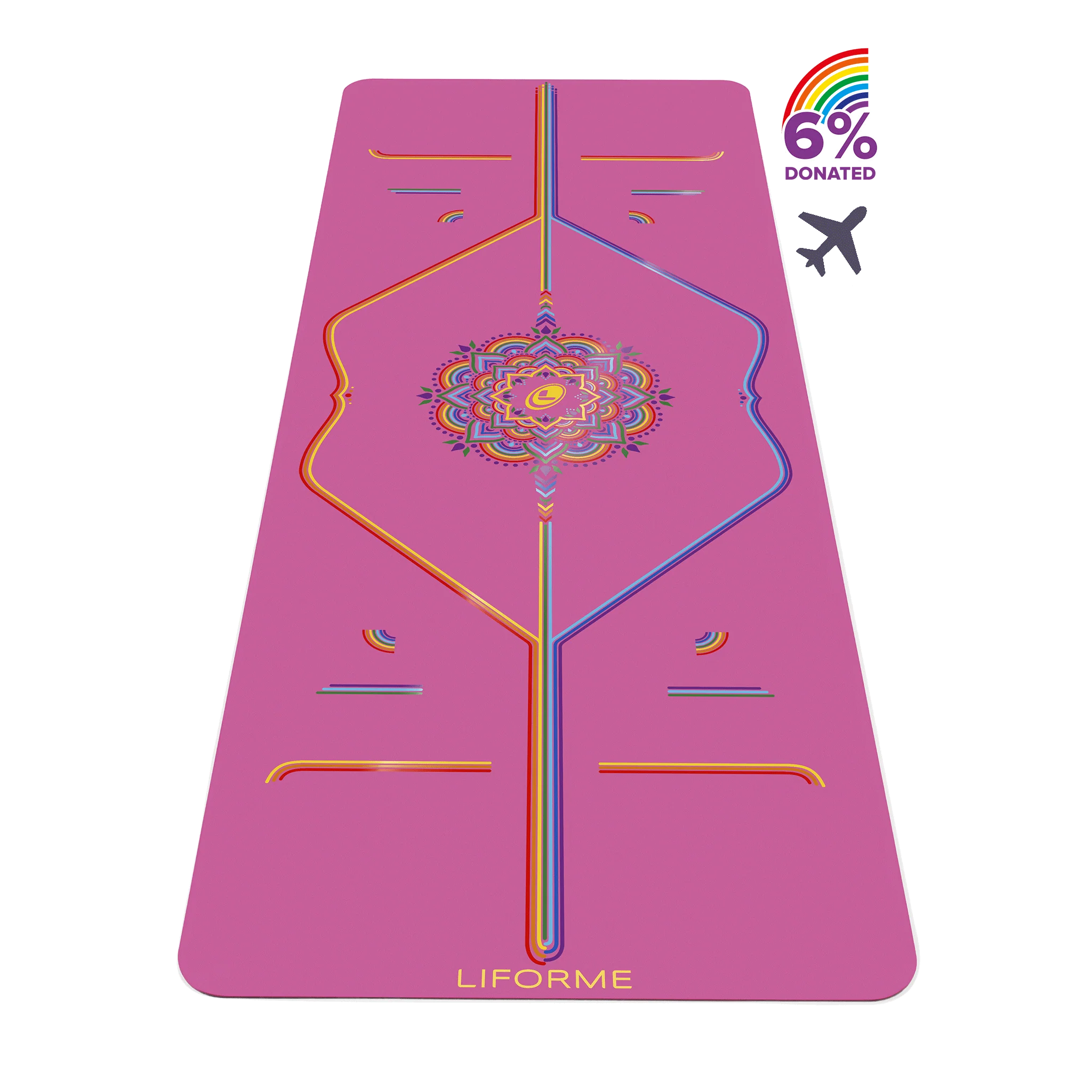 Liforme Rainbow Travel Yoga Mat - Image 5