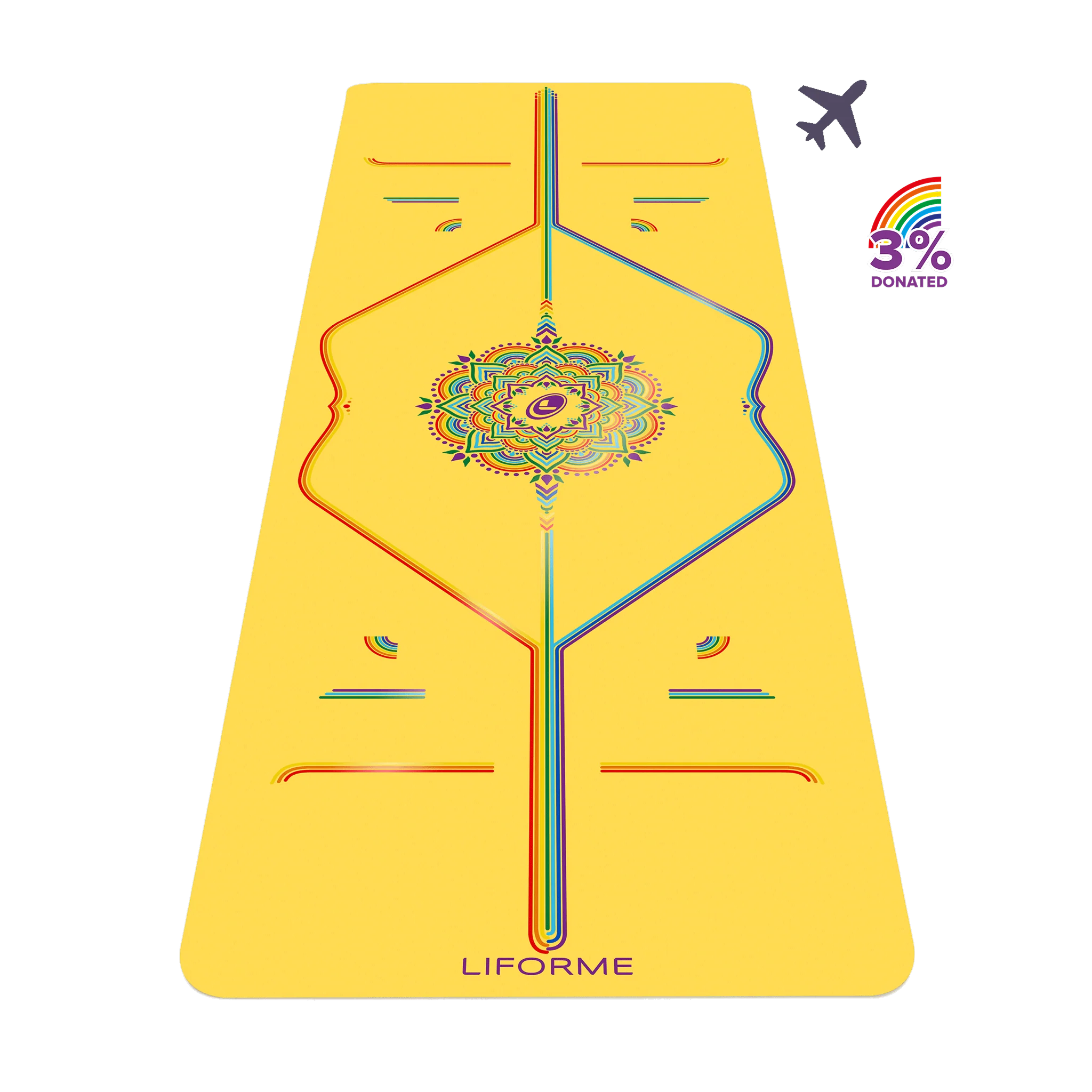 Liforme Rainbow Travel Yoga Mat - Image 6