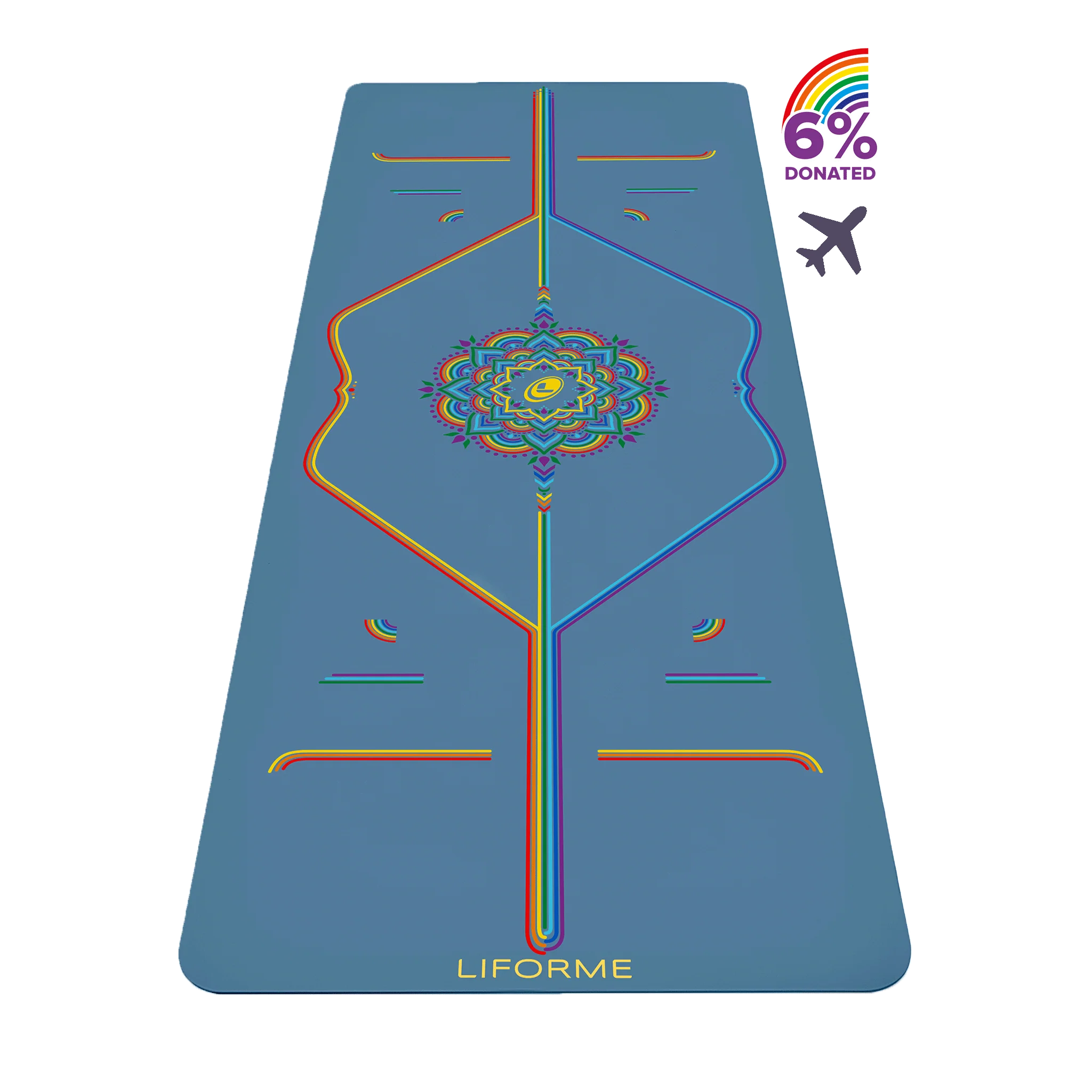 Liforme Rainbow Travel Yoga Mat - Image 7